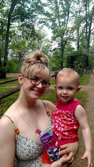 Erica and Arie at the zoo